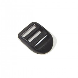 BOUCLE PLAST. NOIRE DOUBLE 20/ 25mm