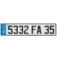 PLAQUE AUTO EURO BLANCHE110*520 