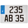 PLAQUE AUTO EURO BLANCHE 300*200