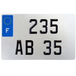 PLAQUE MOTO/CYCLO EURO A EMBOUTIR 210X130