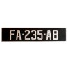 SIV PLAQUE AUTO NOIR/ALU  520*110 ou 300*200