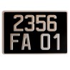 PLAQUE AUTO ALU AR 200*275  FOND NOIR