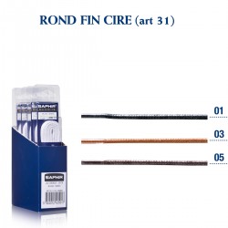 LACETS SAPHIR ROND FIN CIRE 60 / BOITE DE 6 p