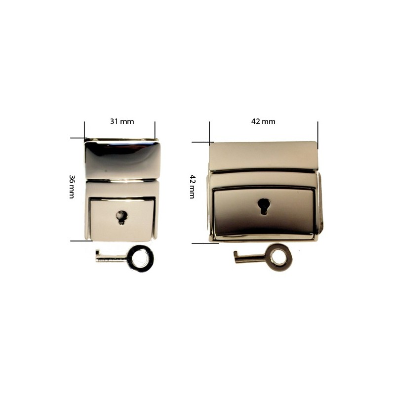 FERMOIR TUCK MAROQUINIER 40 MM MASSIF AVEC CLE