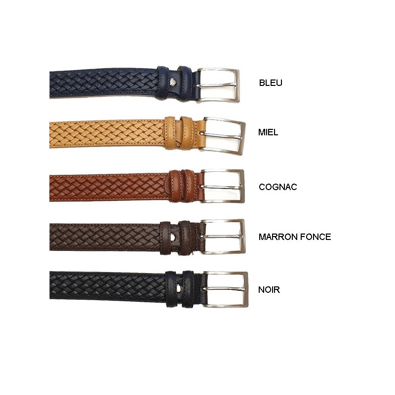 6481/30 CEINTURE H 30mm cuir bov fleur corrigée tan vég