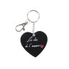 PORTE CLES COEUR MOTS D'AMOUR