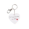 PORTE CLES COEUR MOTS D'AMOUR