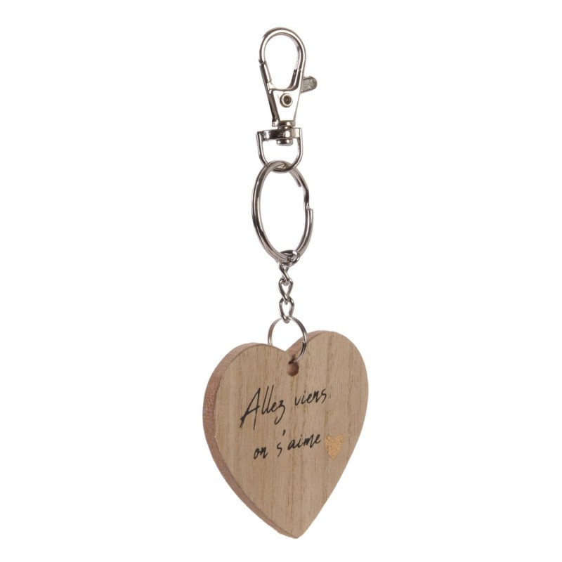 PORTE CLES COEUR MOTS D'AMOUR