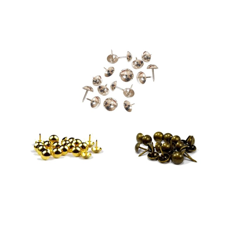 CLOU DE TAPISSIER NICKELE DORE BRONZE sachet de 100