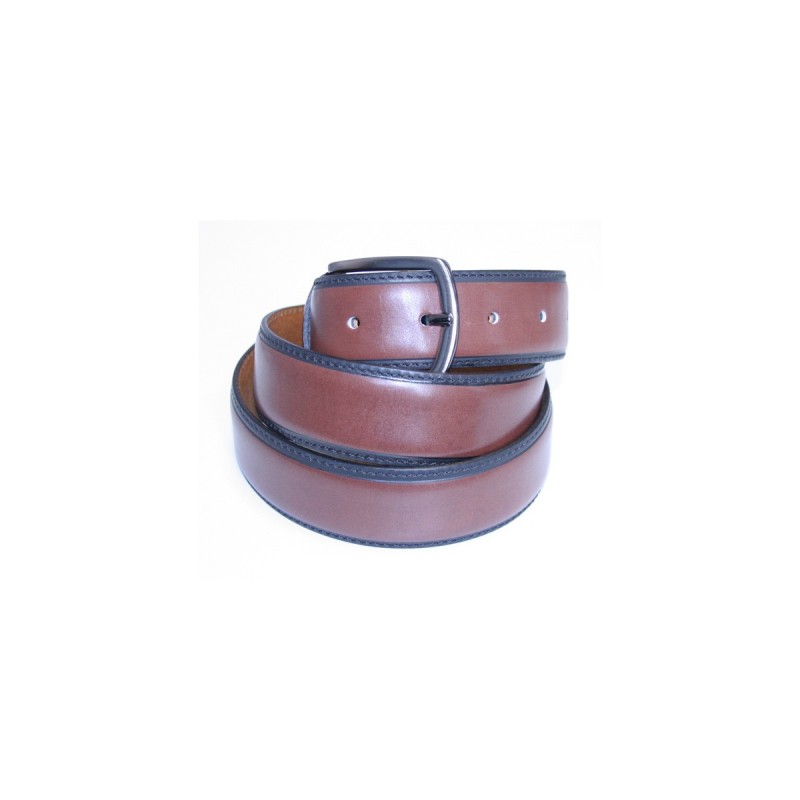770/35 CEINTURE MOVI D35 mm cuir bosin pleine fleur tan. végétal