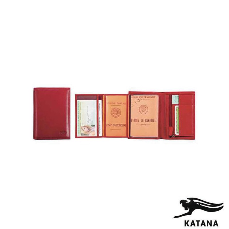 553019 PORTE FEUILLE 2volets 10x14 Cuir bovin