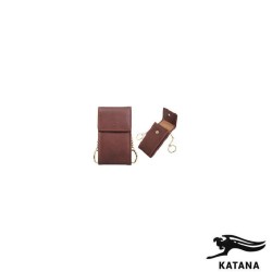 753025 PORTE CLES CHAINETTE 7x12 Cuir bovin