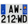 SIV PLAQUE MOTO  PRE-PERCEE  TIFLEX