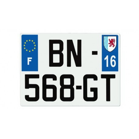 SIV PLAQUE MOTO  PRE-PERCEE  TIFLEX