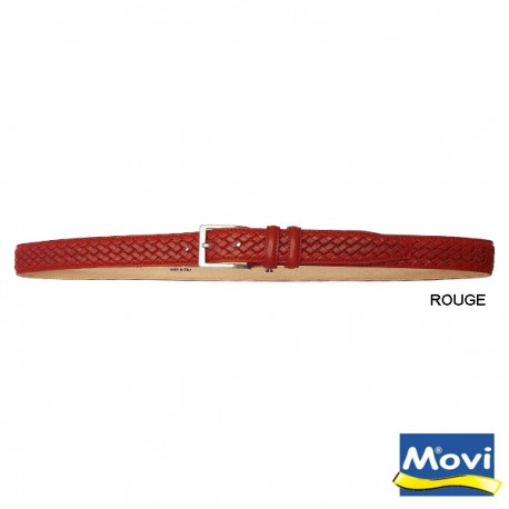 6481/30 CEINTURE MOVI H 30mm cuir bovin fleur corrigée tan. végétal