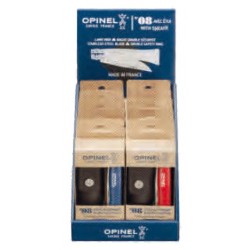 OPINEL DISPLAY 12 BAROUDEURS ROUGES et BLEUS AVEC ETUIS