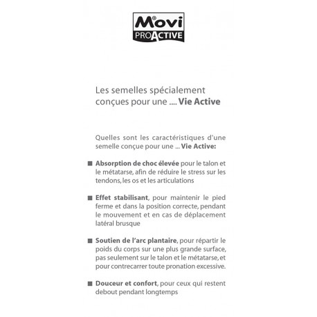 PRESENTOIR COMPLET SEMELLES SPORT MOVI AVEC 48 PAIRES PANACHEES