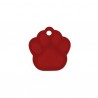 MEDAILLES ALUMINIUM ANODISE PATTE 35X33 ROUGE  (X10)