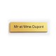 ETIQUETTES ADHESIVES BISEAUTEES OR/NOIR GRAVOTECH 100x25x1.5MM (x10)
