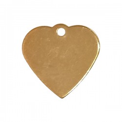MEDAILLE LAITON COEUR 31X30MM OR (X10)