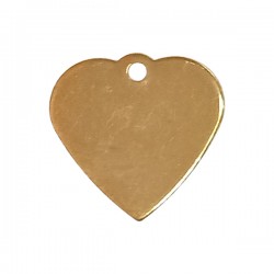 MEDAILLES LAITON COEUR 31x30 mm OR BRILLANT (X10) 