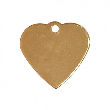 MEDAILLE LAITON COEUR 31X30MM OR  (X10)