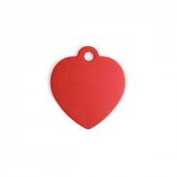 MEDAILLES ALUMINIUM A GRAVER COEUR ROUGE TAILLE L (X10) 69269