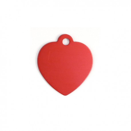 MEDAILLES ALUMINIUM A GRAVER COEUR ROUGE TAILLE L (X10)