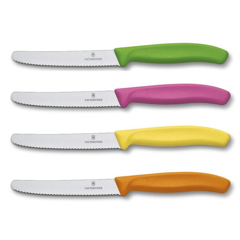 6 couteaux à dents, bouts ronds Victorinox