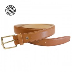 HOEDIC CEINTURE FRANCAISE 30MM cuir bov pleine fleur tan vég.