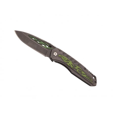 COUTEAU DECOR AIGLE VERT (manche 12cm acier revêtement titane)