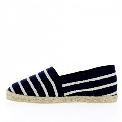 ESPADRILLE MARINE RAYEE ECRU 