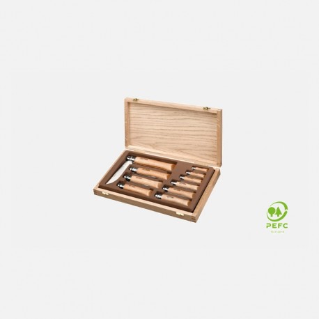 OPINEL COFFRET BOIS 10 CTX DU N°2 AU N°12 HETRE