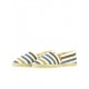 ESPADRILLE RAYEE BLEU MARRON 