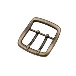 BOUCLE DE CEINTURE 40 MM BRONZE DOUBLE ARDILLON 
