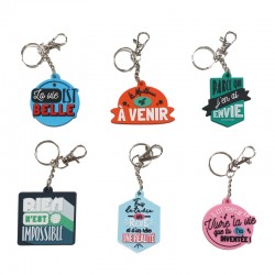 PORTE CLES MESSAGES POSITIFS