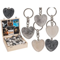 PORTE CLES PIERRE EN COEUR