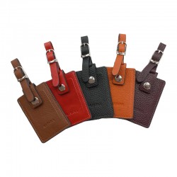 PORTES ETIQUETTES BAGAGES CUIR (X10)