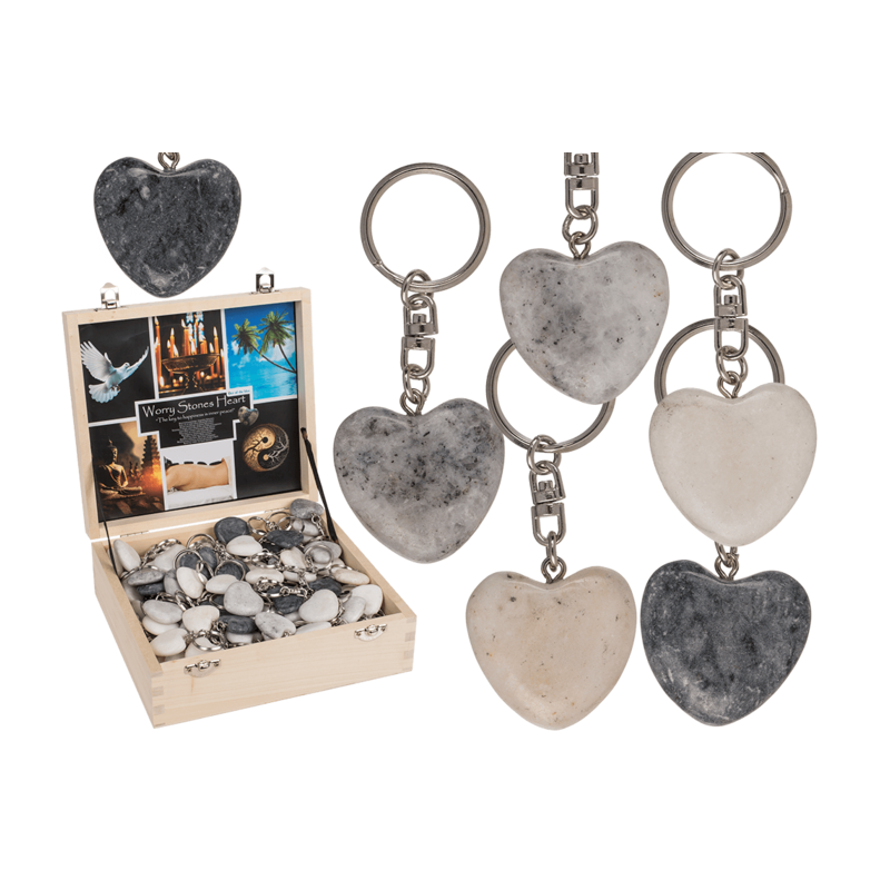 PORTE CLES PIERRE EN COEUR