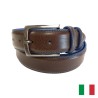 518/35 CEINTURE H 35mm cuir bov fleur corrigée tan vég