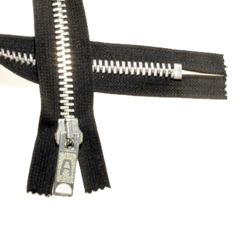 FERMETURE METAL NICKELE FIXE 6mm